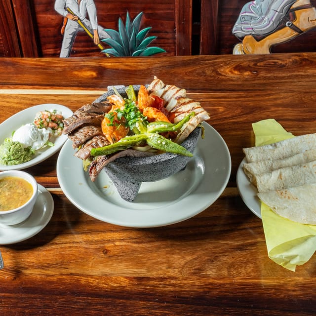 2+ Famous Flaming Molcajete.